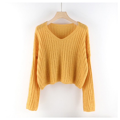 Casual γυναικείο πουλόβερ με φαρδιά λαιμόκοψη