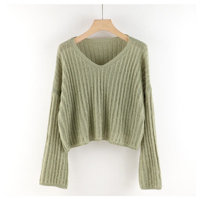 Casual γυναικείο πουλόβερ με φαρδιά λαιμόκοψη