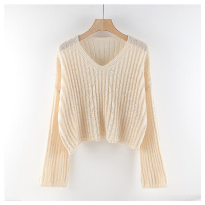 Casual γυναικείο πουλόβερ με φαρδιά λαιμόκοψη