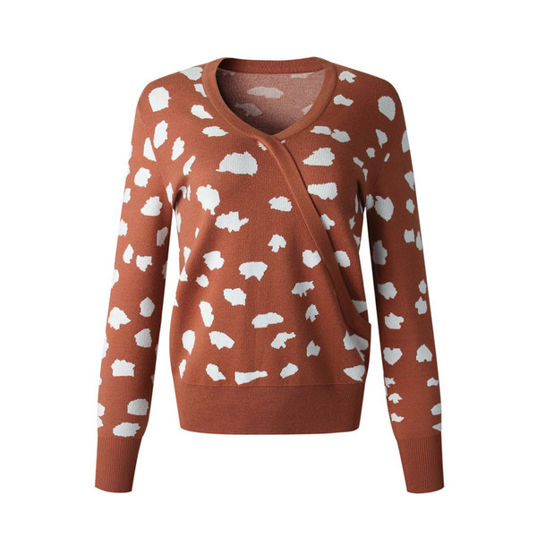 Γυναικείο  πλεκτό πουλόβερ  λεπτό  με λαιμόκοψη