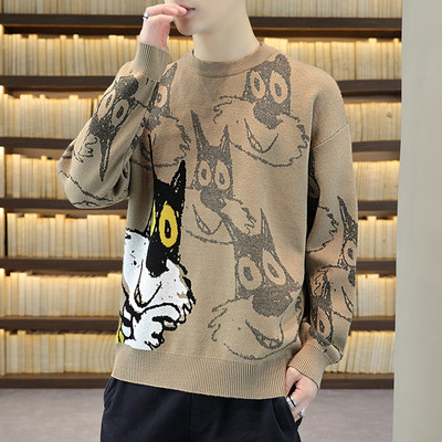 Moodne meeste kampsun ümara kaelusega - kaks mudelit