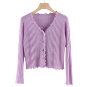 Uue mudeli naiste kampsun - spits-kaelusega ja nööpidega