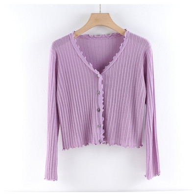 Uue mudeli naiste kampsun - spits-kaelusega ja nööpidega