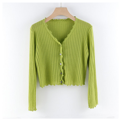 Uue mudeli naiste kampsun - spits-kaelusega ja nööpidega