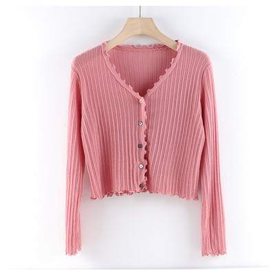 Uue mudeli naiste kampsun - spits-kaelusega ja nööpidega