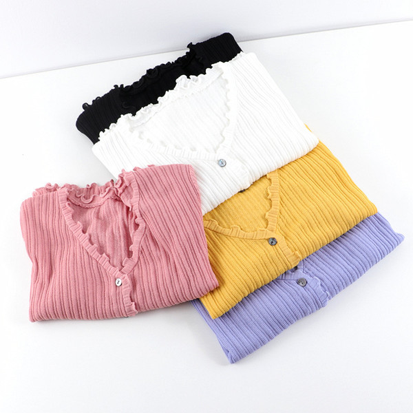 Uue mudeli naiste kampsun - spits-kaelusega ja nööpidega