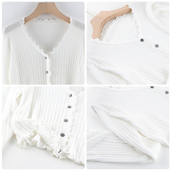 Uue mudeli naiste kampsun - spits-kaelusega ja nööpidega