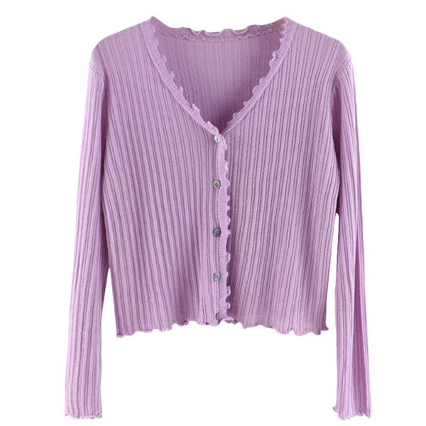 Uue mudeli naiste kampsun - spits-kaelusega ja nööpidega