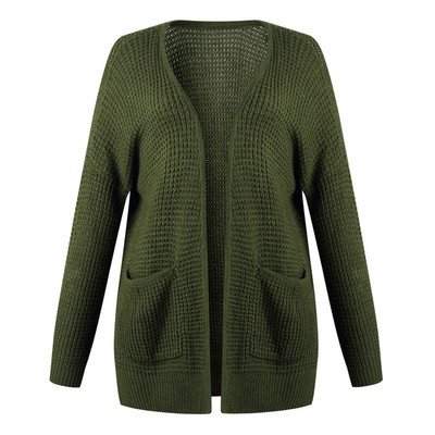 Γυναικεία casual ζακέτα λεπτή πλεκτή με τσέπες