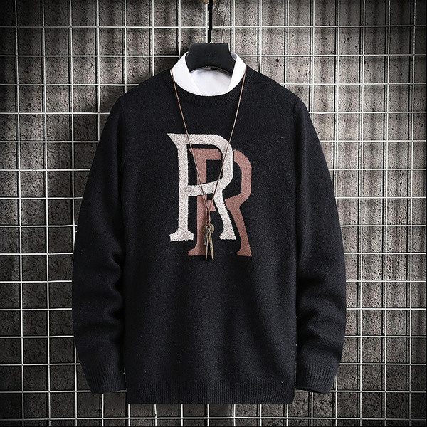 Ανδρικό μοντέρνο πουλόβερ με κεντήματα - δύο μοντέλα