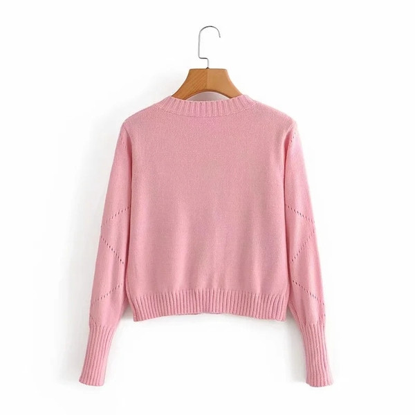 Lühike tikandiga sügiskardigan