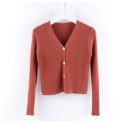 Γυναικεία καθημερινή ζακέτα  με λαιμόκοψη και μακριά μανίκια