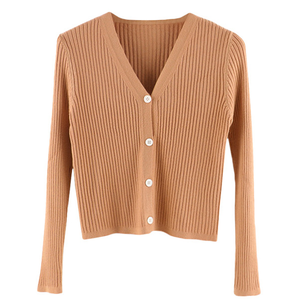 Γυναικεία καθημερινή ζακέτα  με λαιμόκοψη και μακριά μανίκια