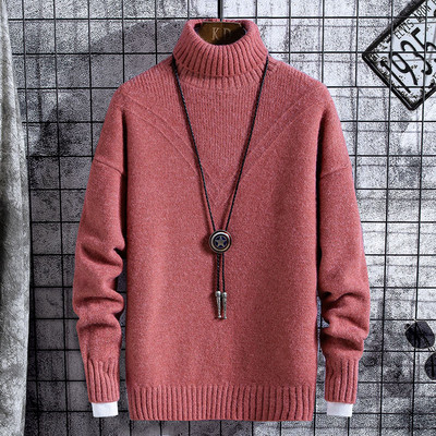 Ανδρικό πουλόβερ νέο μοντέλο με γιακά και μακριά μανίκια