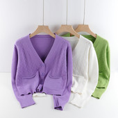 Γυναικεία καθημερινή ζακέτα με κουμπιά και τσέπες