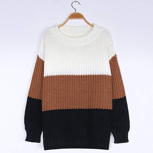 Γυναικείο πουλόβερ  μοντέλο με οβάλ λαιμόκοψη