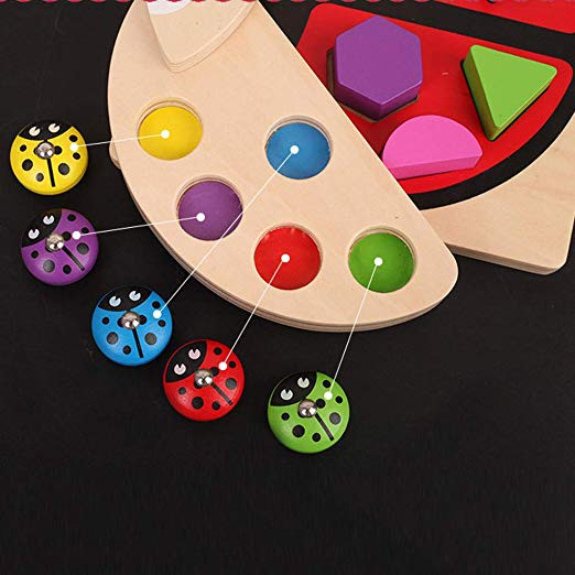 Дървена калинка сортер Монтесори