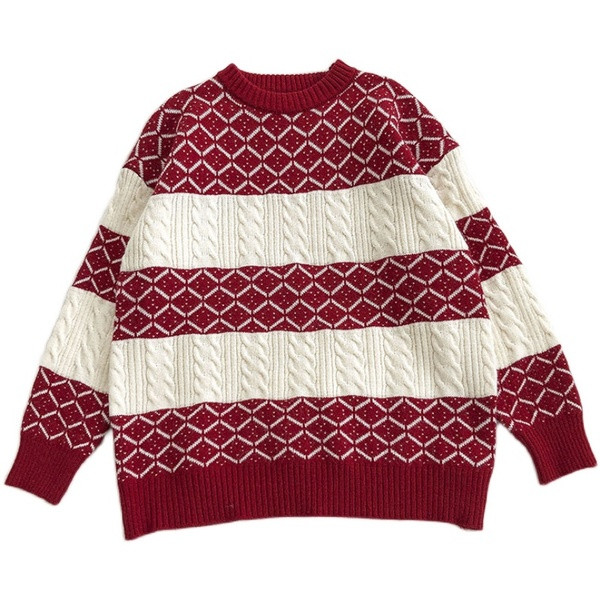 Naiste ümara kaelusega talvekampsun