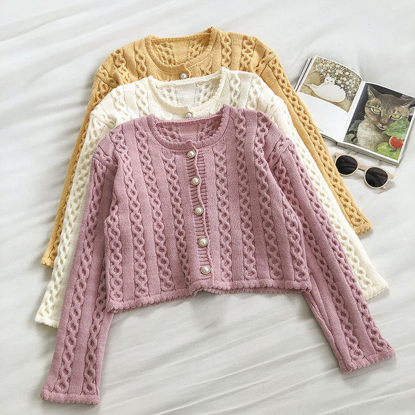 Novi model ženske vestice - sa okruglim izrezom i dugim rukavima