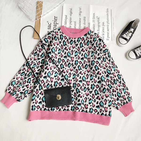 Πουλόβερ casual με μοτίβο λεοπάρδαλη