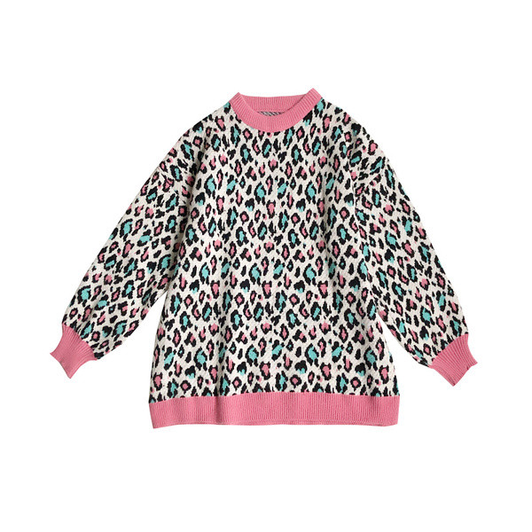 Πουλόβερ casual με μοτίβο λεοπάρδαλη