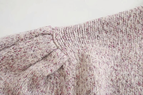 Γυναικείο ρετρό στυλ πουλόβερ με μανίκια