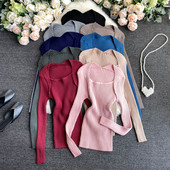 Casual γυναικείο πουλόβερ με στρογγυλή λαιμόκοψη