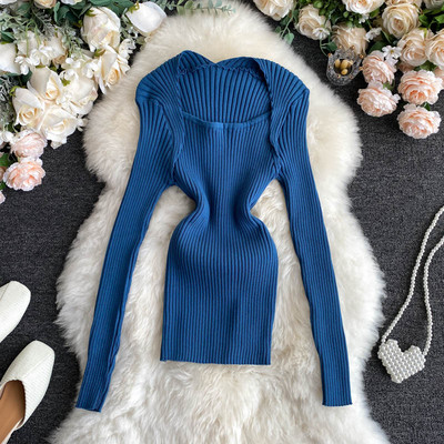 Casual γυναικείο πουλόβερ με στρογγυλή λαιμόκοψη