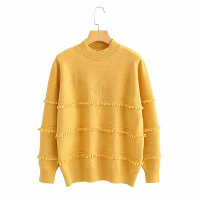 Πουλόβερ  φαρδύ μοντέλο με κρόσσια