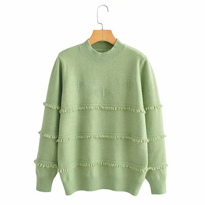 Πουλόβερ  φαρδύ μοντέλο με κρόσσια