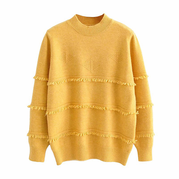 Πουλόβερ  φαρδύ μοντέλο με κρόσσια