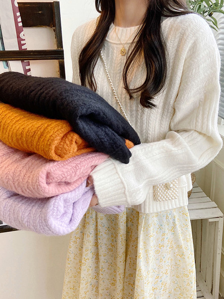 Ümara kaelusega vabaaja naiste kampsun - lai mudel