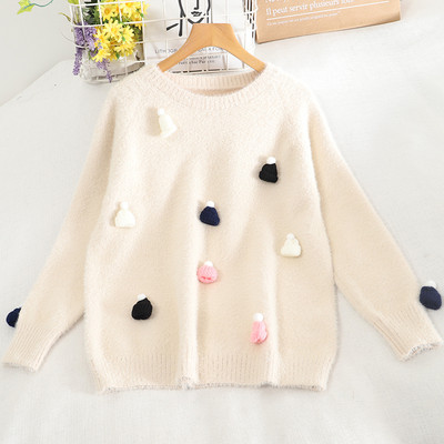 Γυναικείο πουλόβερ μοντέρνο με τρισδιάστατα στοιχεία