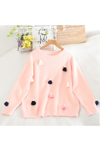 Γυναικείο πουλόβερ μοντέρνο με τρισδιάστατα στοιχεία