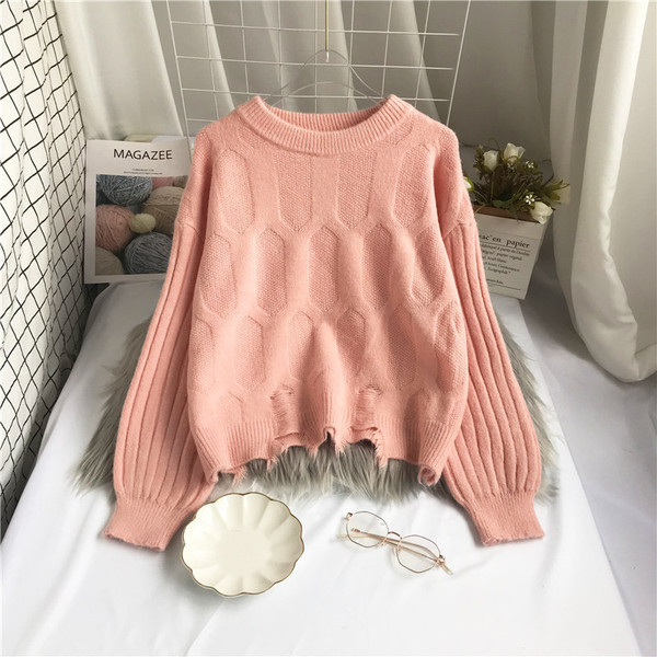 Uue mudeli naiste kampsun ovaalse kaelusega ja pikkade varrukatega