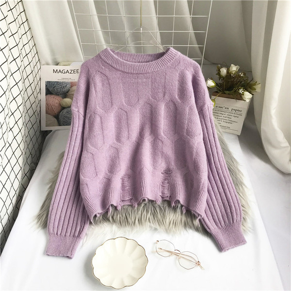 Uue mudeli naiste kampsun ovaalse kaelusega ja pikkade varrukatega