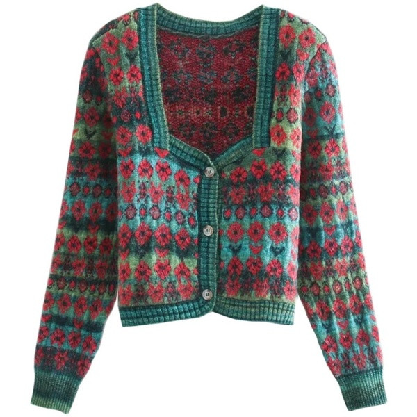 Lühike vabaaja vest kandilise kaelusega