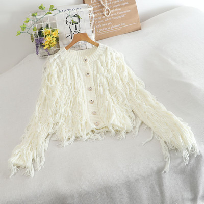 Νέο μοντέλο γυναικεία ζακέτα με κουμπιά και φούντες