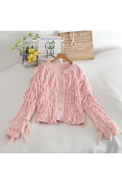 Νέο μοντέλο γυναικεία ζακέτα με κουμπιά και φούντες