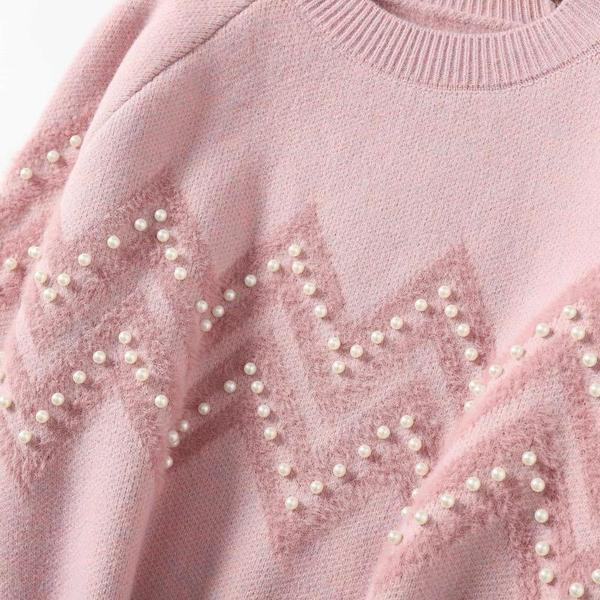 Φθινοπωρινό γυναικείο πουλόβερ με πέρλες