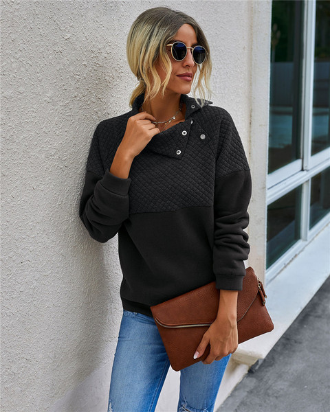 Naiste nööpide ja pikkade varrukatega kampsun