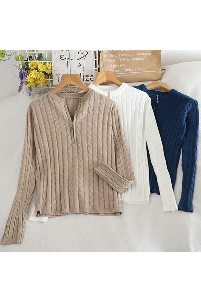 Πουλόβερ  γυναικείο casual με φερμουάρ