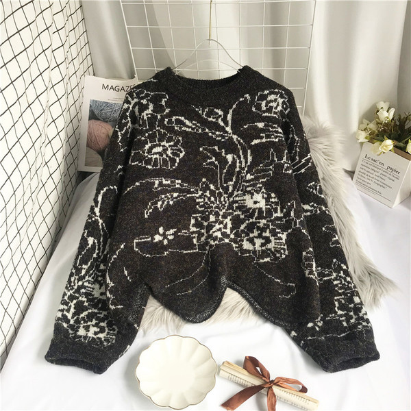 Moodne naiste asümmeetriline ovaalse kaelusega kampsun