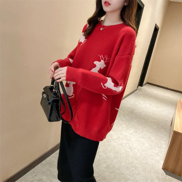 Naiste vabaaja kampsun valge ja punane