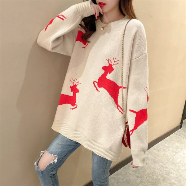 Naiste vabaaja kampsun valge ja punane