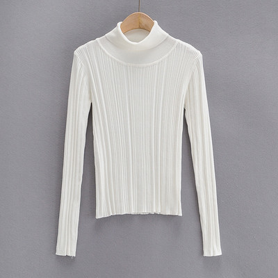 Γυναικείο πουλόβερ με ψηλό κολάρο και μακριά μανίκια σε διάφορα χρώματα