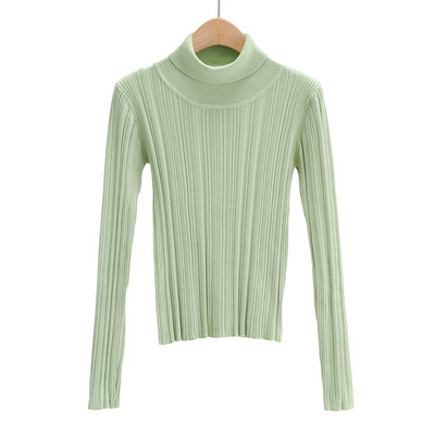 Γυναικείο πουλόβερ με ψηλό κολάρο και μακριά μανίκια σε διάφορα χρώματα