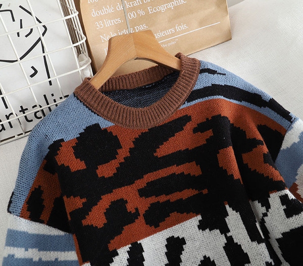 Värviline leopardimustriga naiste kampsun