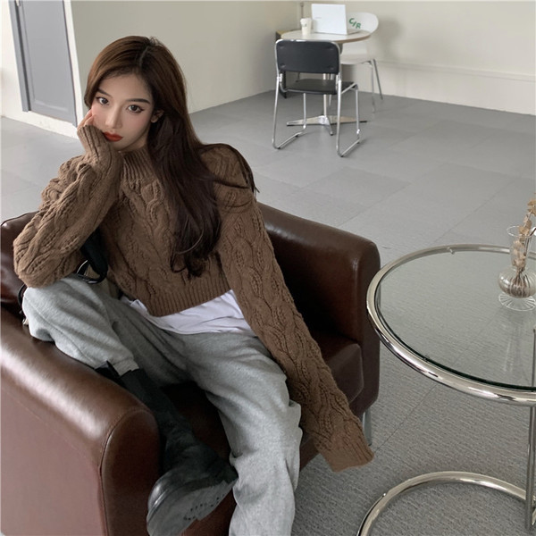 Naiste kõrge kraega kampsun tavaline mudel