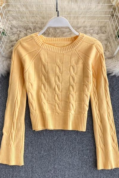 Γυναικείο casual πουλόβερ με οβάλ ντεκολτέ